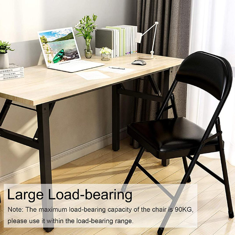 Latitude Run Folding Chairs 4 Pack Portable Foldable Chair With